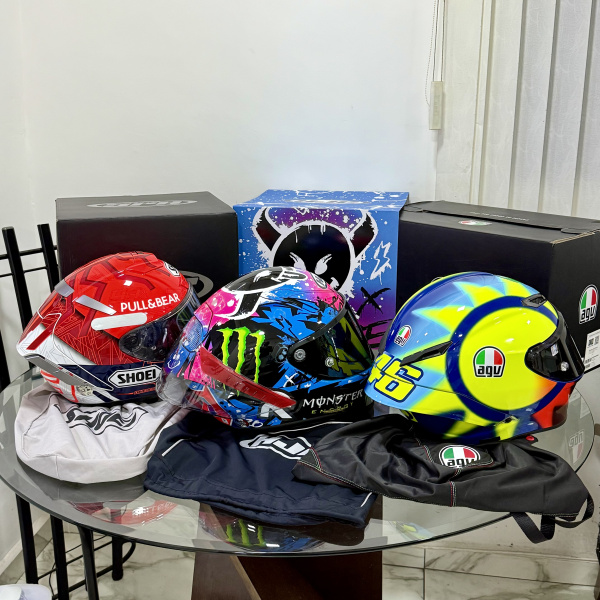 Capacete Vallentino Rossi ou Marc Marquez ou QUARTARARO ou 📲 ou 5k